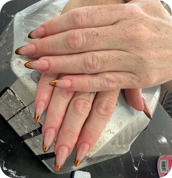 Acrylic nails with tip